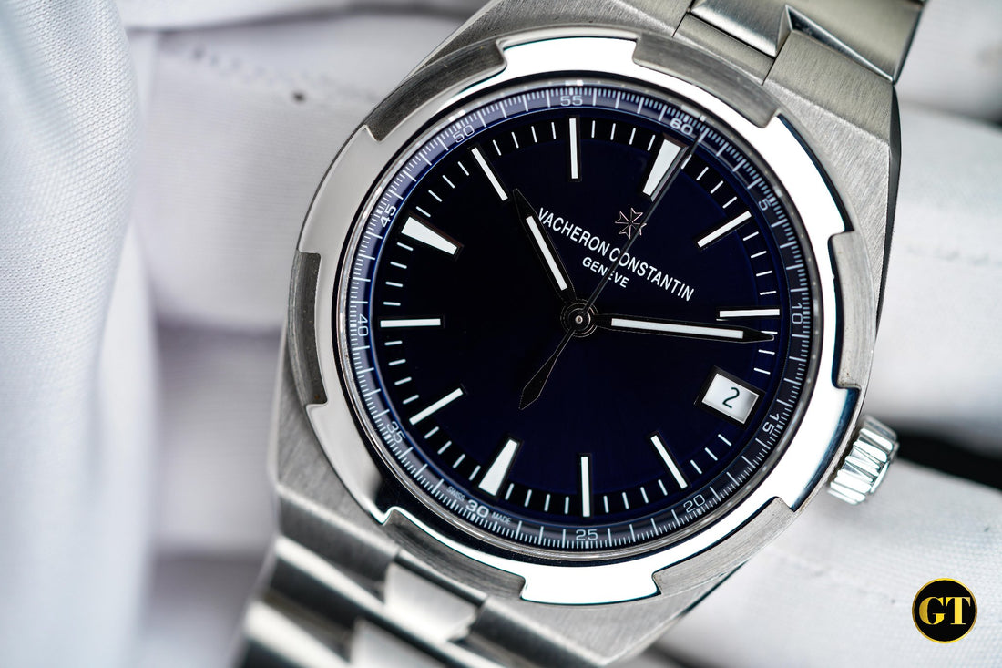 Vacheron Constantin Overseas 4500V Blue Dial 2020 Full Set Box Papers Three Straps