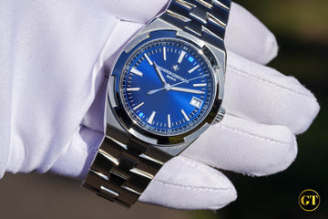Vacheron Constantin Overseas 4500V Blue Dial 2020 Full Set Box Papers Three Straps